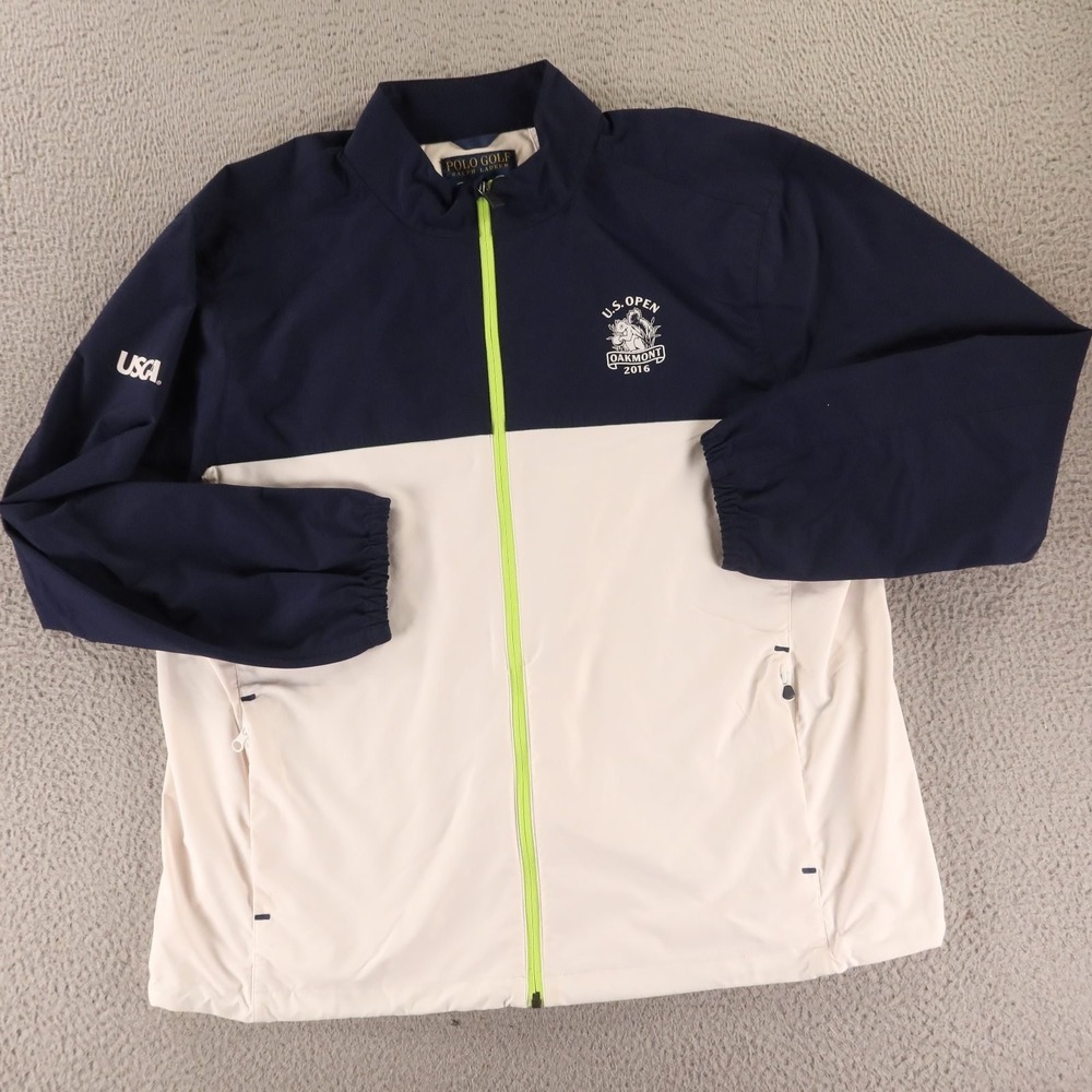 Polo Golf Jacket Mens XL Blue colorblock Ralph Lauren US Open Oakmont